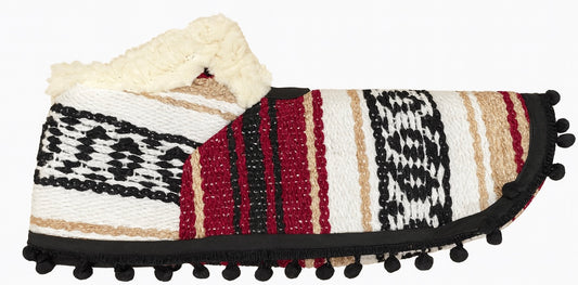 Burgundy/Tan/White Dog Poncho/Sarape with Fur