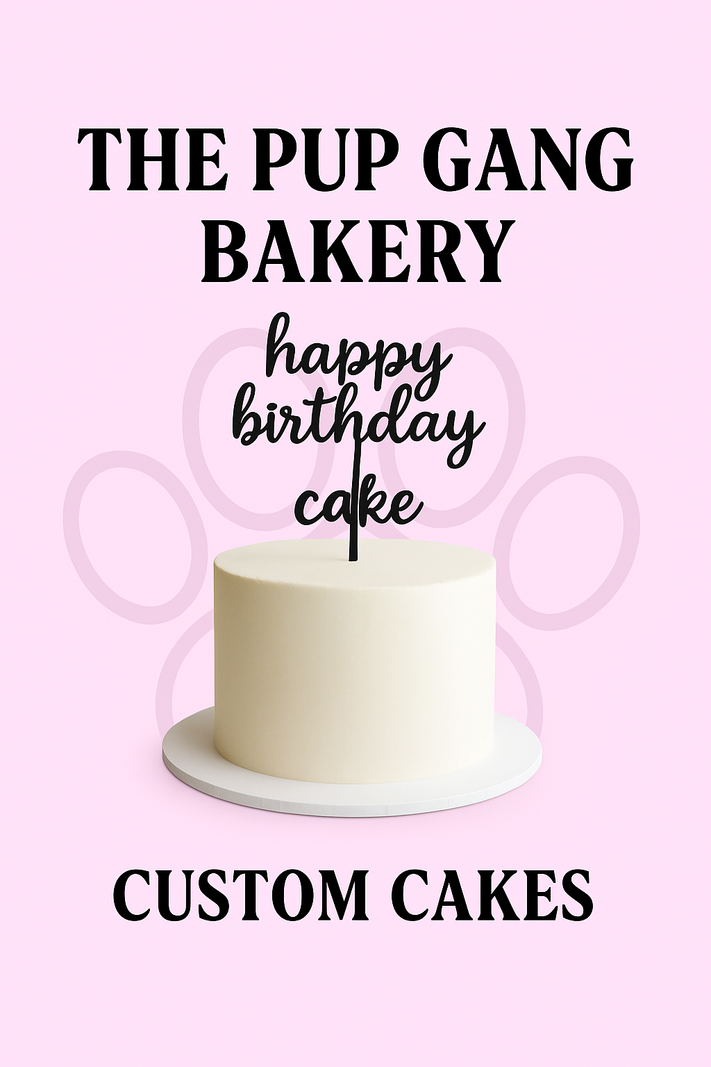 🎂Custom Dog Cake – Peanut Butter Apple Flavor
